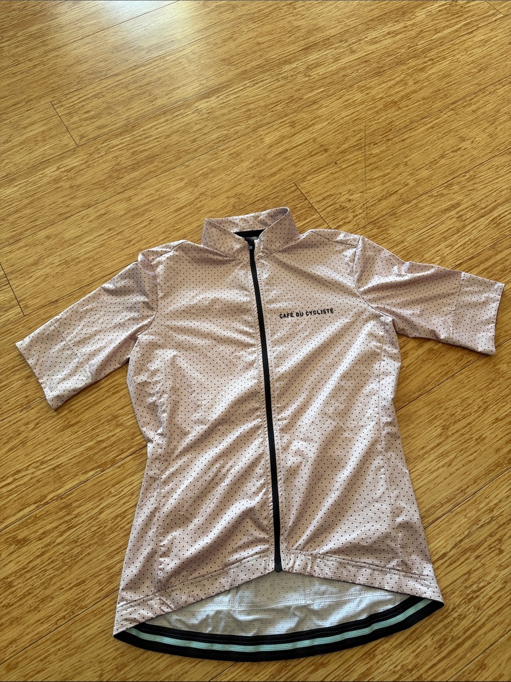 Cafe du Cycliste Women's Pink Polka Dot Cycling Jersey